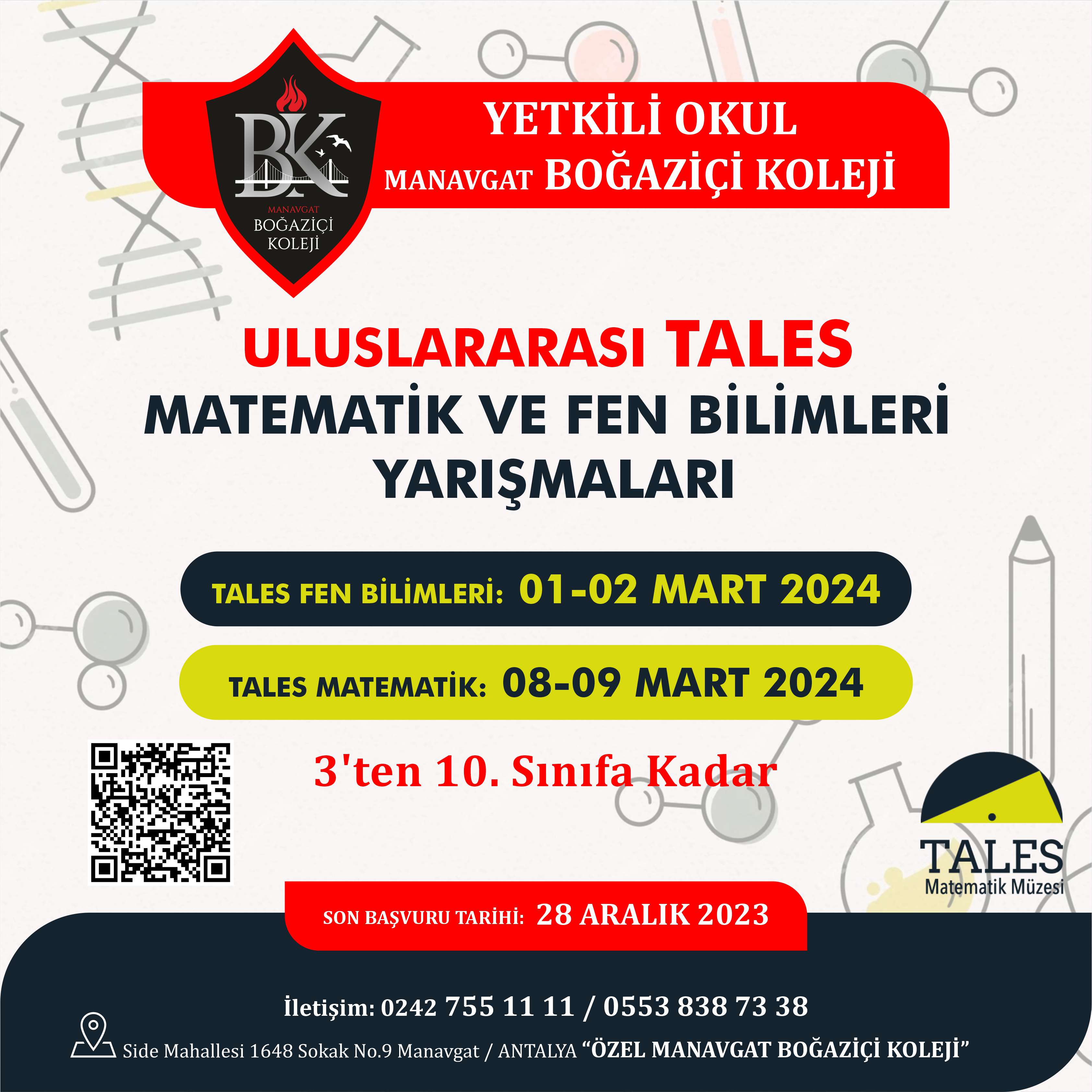  Uluslararası TALES Matematik ve Fen Bilimleri yarışmasına ev sahipliği yapıyoruz