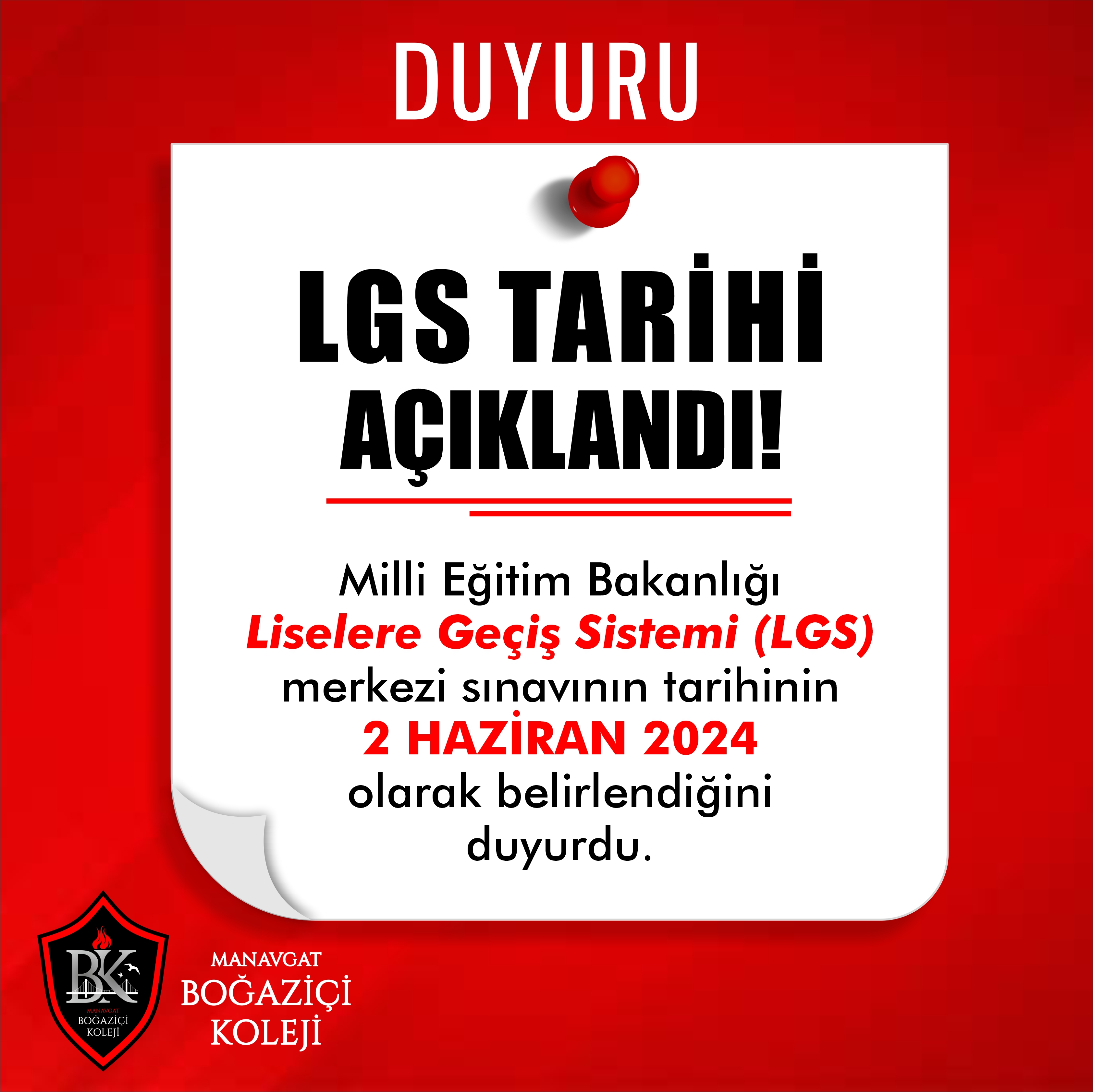 2024 LGS Tarihi