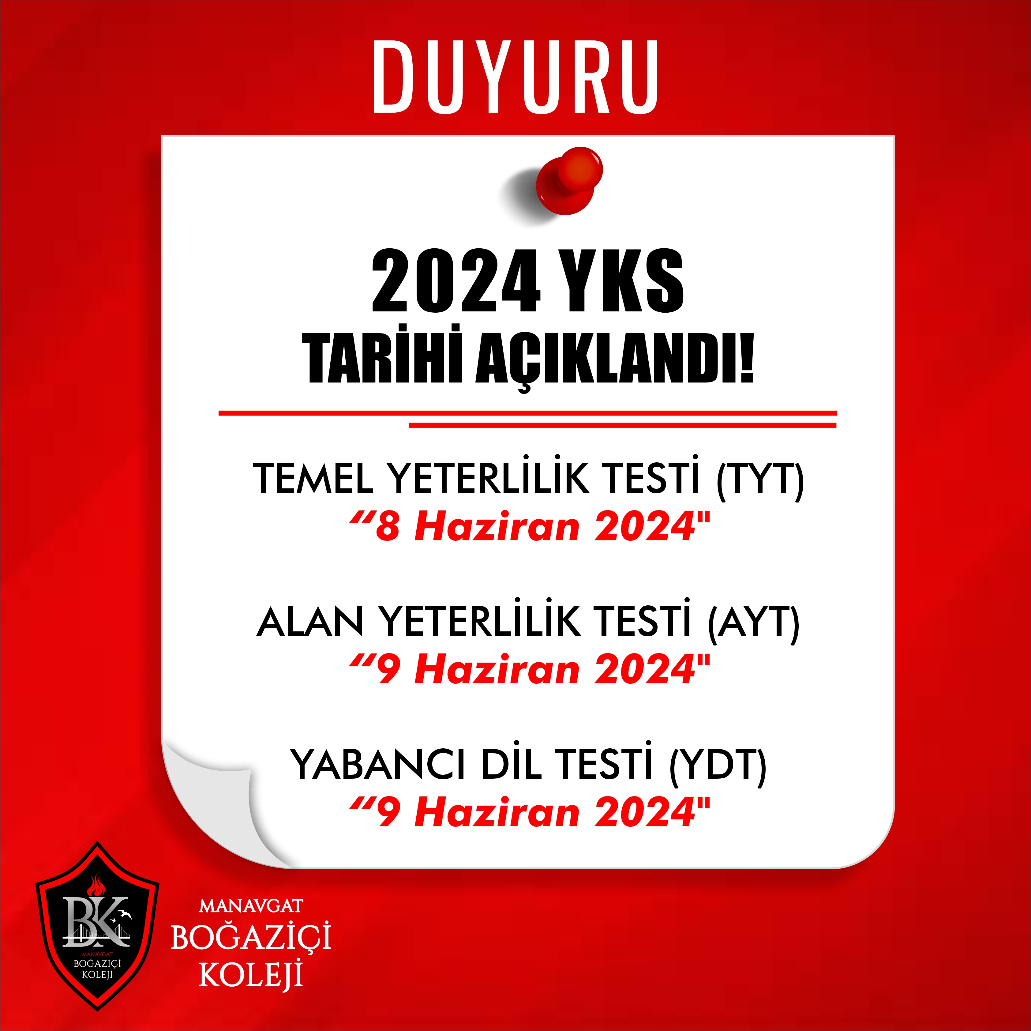 2024 Temel Yeterlilik Testi Tarihleri