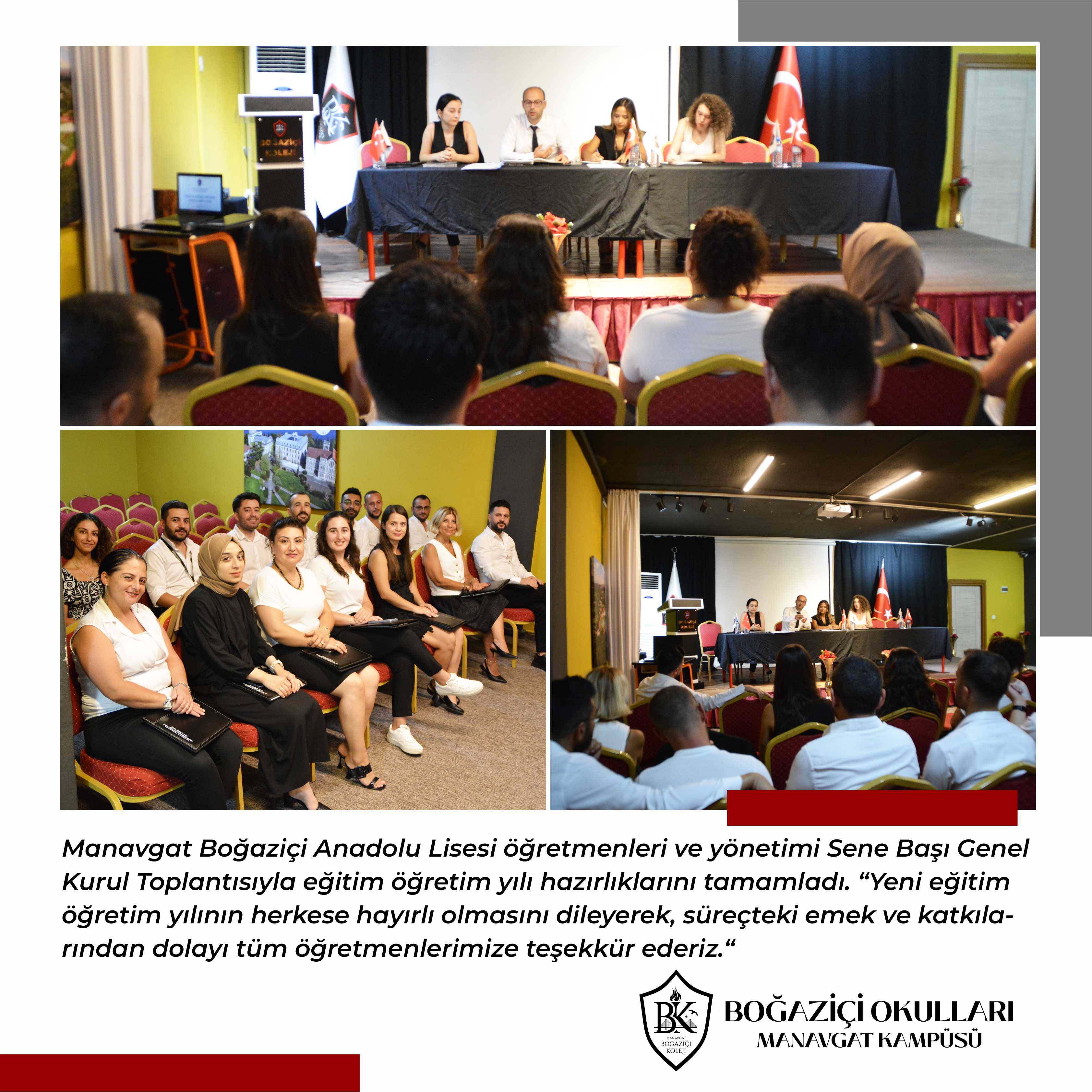 Manavgat Boğaziçi Anadolu Lisesi Sene Başı Genel Kurul Toplantısı